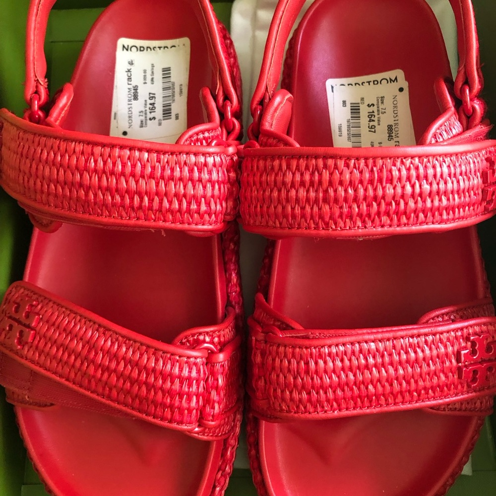 Tory Burch Kira Sport Sandal - Red Raffia
